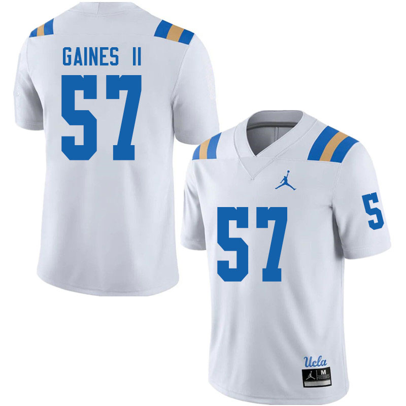 Jordan Brand Men #57 Jon Gaines II UCLA Bruins College Football Jerseys Sale-White - Click Image to Close